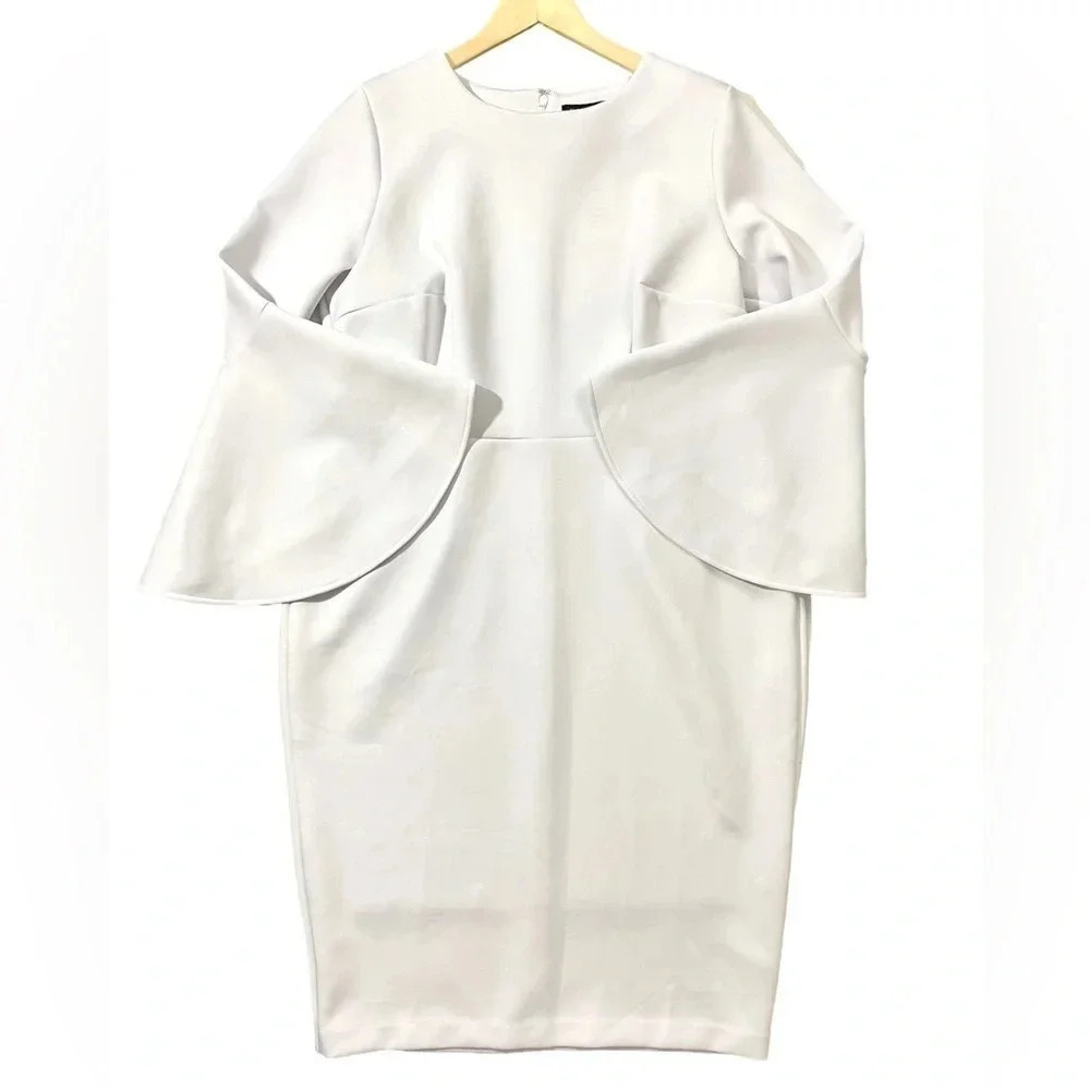 NWT Eloquii Flare Sleeve Scuba Plus Size Dress - Picture 4 of 7